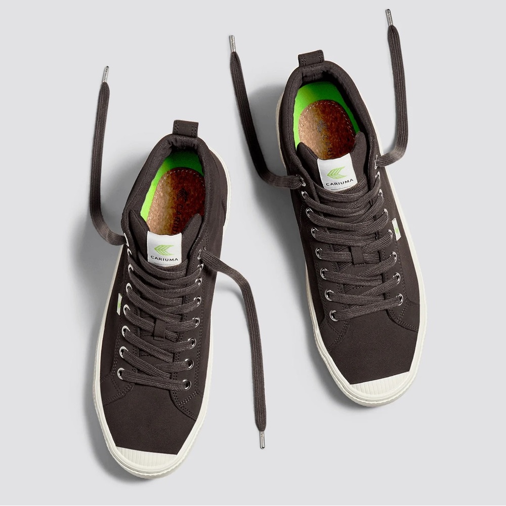 Cariuma OCA Low Dark Brown Canvas Suede Unisex Sneakers W 9.5 M 8